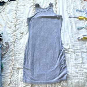 Grey ribbed dress